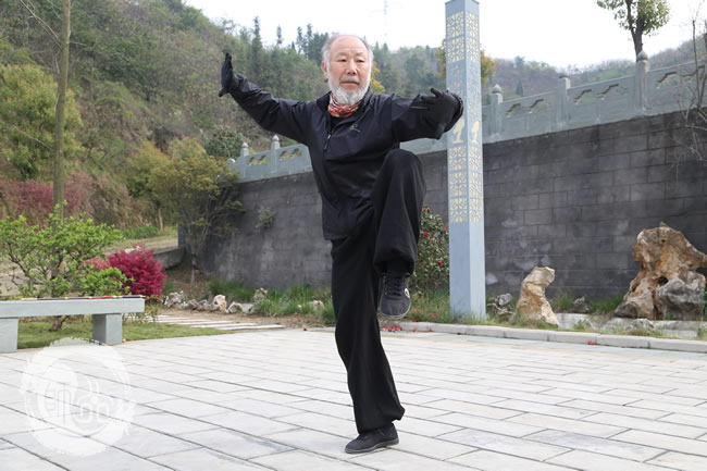 武馆学员练习武当太极拳 武馆学员练习武当太极拳