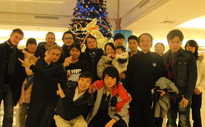 武当师行功夫馆与各国学员一起欢度圣诞