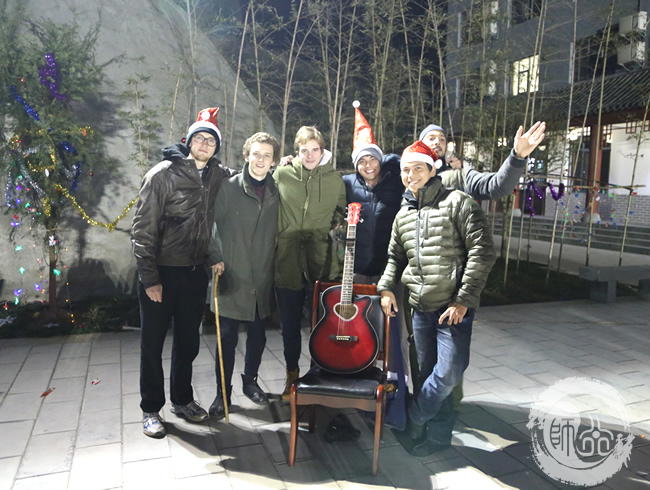 师行武馆2014圣诞晚会国外学员合影