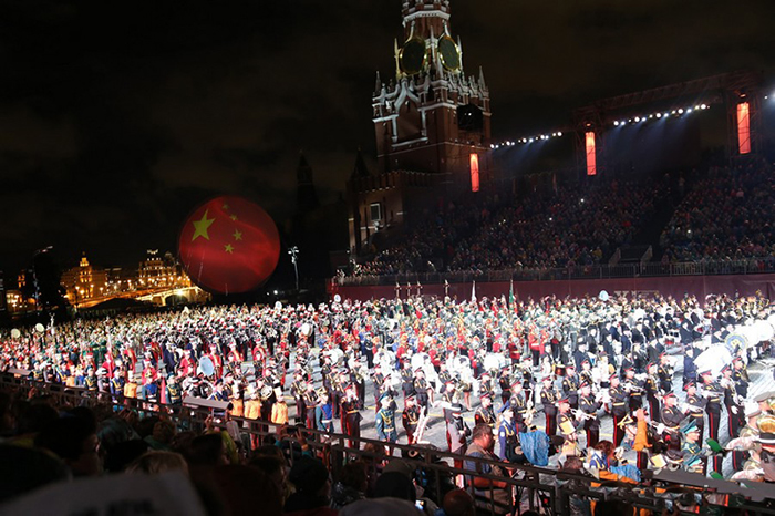 中国武当武术亮相俄罗斯国际军乐节