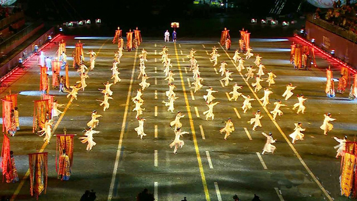 中国武当武术亮相俄罗斯国际军乐节