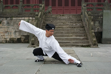 “两耳不闻窗外事、一心勤练武当功”