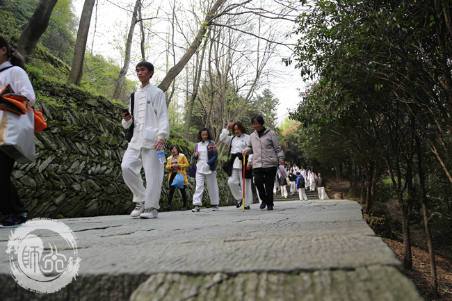 师行功夫馆学员在武当踏青的路上